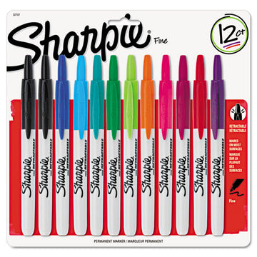 Sharpie® Retractable Permanent Marker, Extra-fine Needle Tip, Assorted Colors, 8-set freeshipping - TVN Wholesale